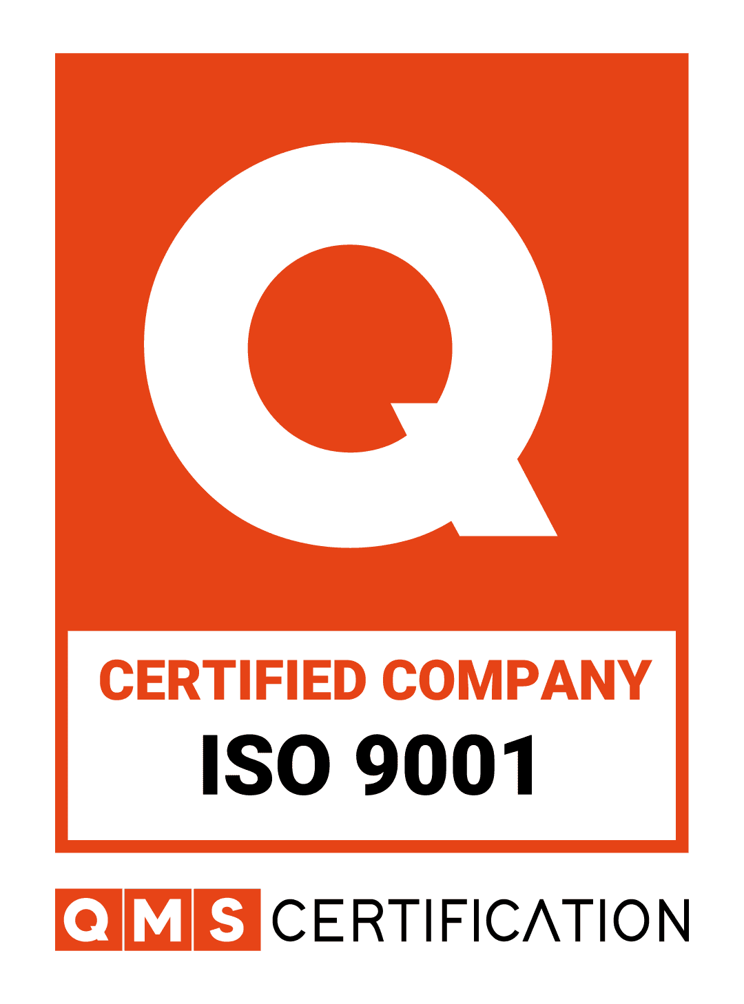 Certified Company ISO 9001 - QMS Certification